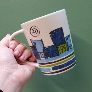 Mug My Journey Begins Today - Starbucks 14oz Coffee Cup- Scooter Moped 2008